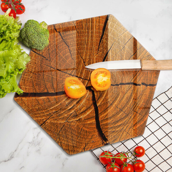 Tábua para cozinha Estrutura do tronco de madeira