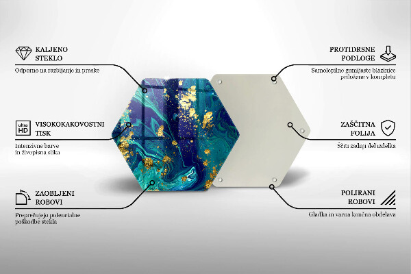 Tábua de cortar alimentos Abstração com ouro
