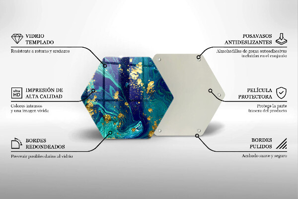 Tábua de cortar alimentos Abstração com ouro