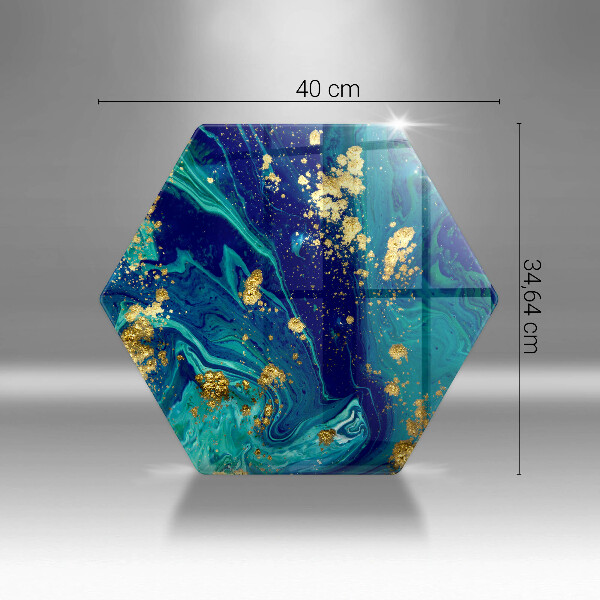 Tábua de cortar alimentos Abstração com ouro