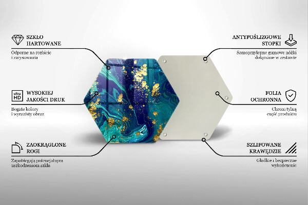 Tábua de cortar alimentos Abstração com ouro
