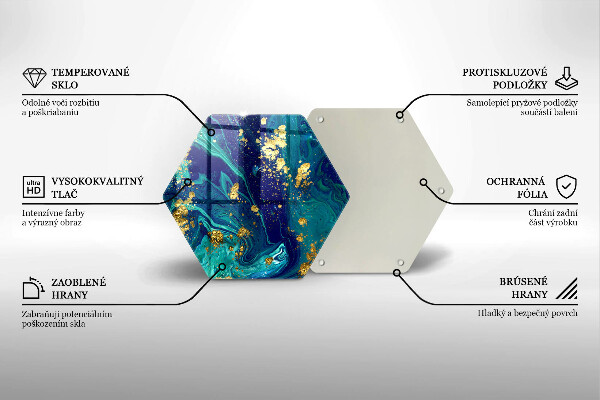 Tábua de cortar alimentos Abstração com ouro