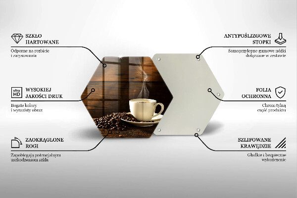 Tábua cozinha Xícara de café de madeira