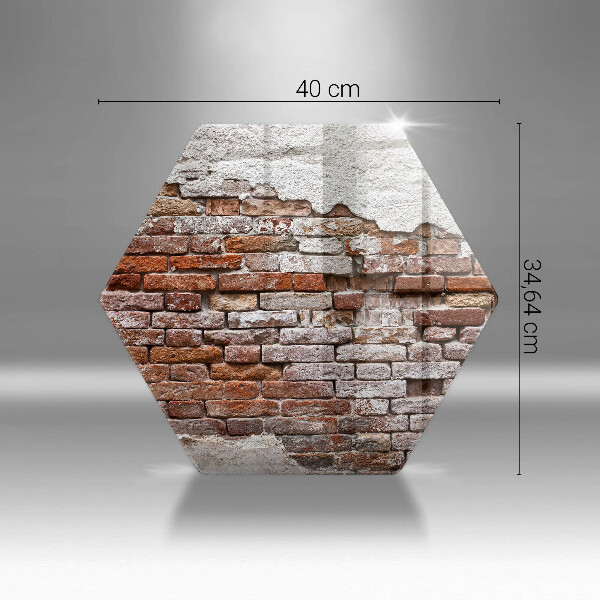 Tábua de corte Parede velha de tijolos e concreto