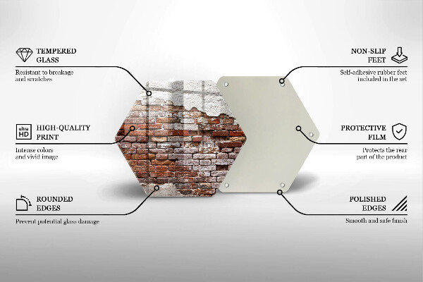 Tábua de corte Parede velha de tijolos e concreto