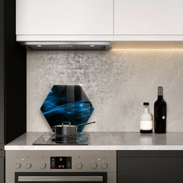 Tábua para cozinha Fumaça azul abstrata