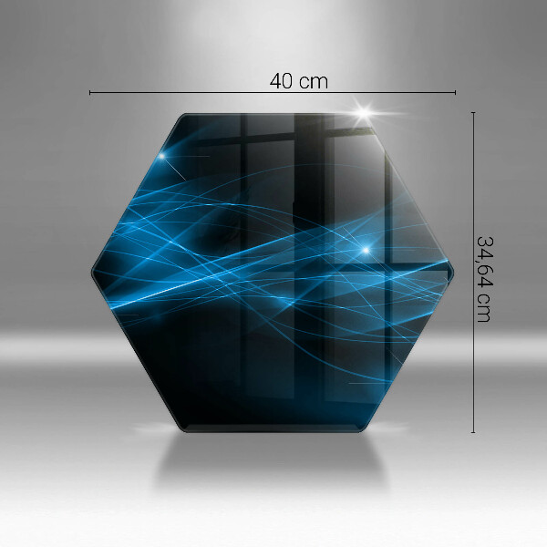 Tábua para cozinha Fumaça azul abstrata