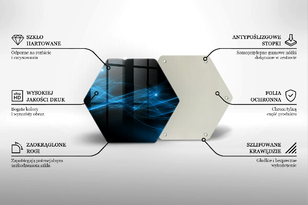 Tábua para cozinha Fumaça azul abstrata