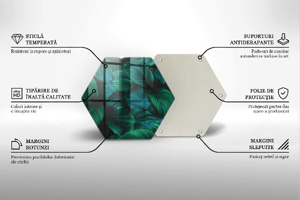 Tábua para cozinha Folhas da selva