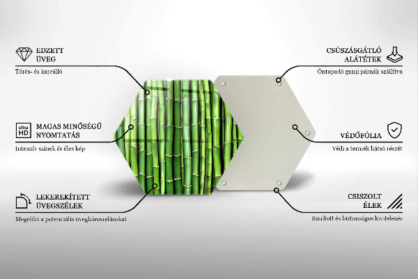 Tábua de corte de vidro Bambus da natureza