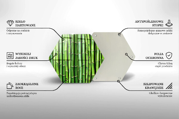 Tábua de corte de vidro Bambus da natureza