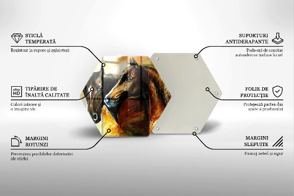 Tábua para cozinha Animais cavalos