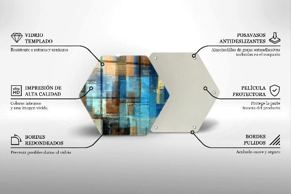 Tábua de vidro Fundo pintado