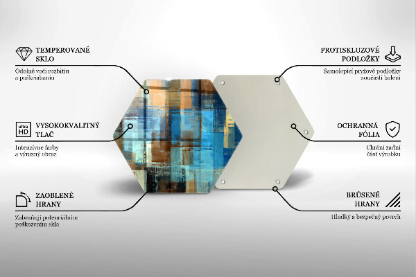 Tábua de vidro Fundo pintado