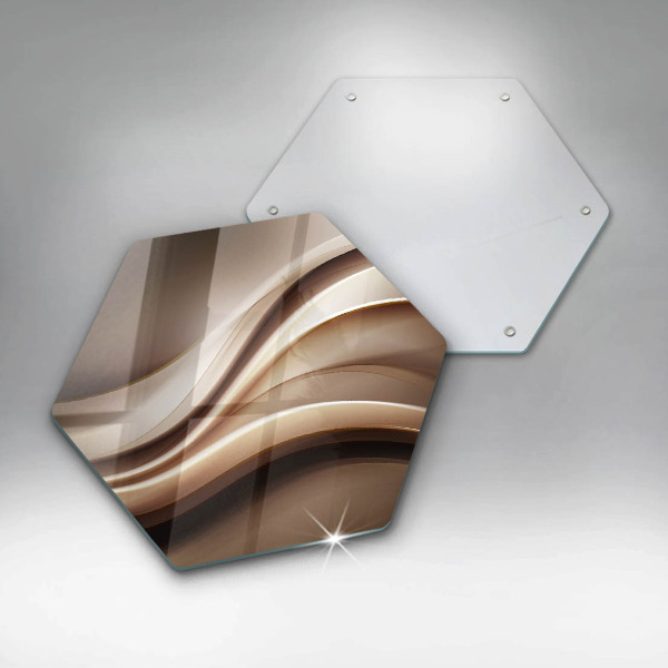 Tábua de corte de vidro Linhas suaves de abstração