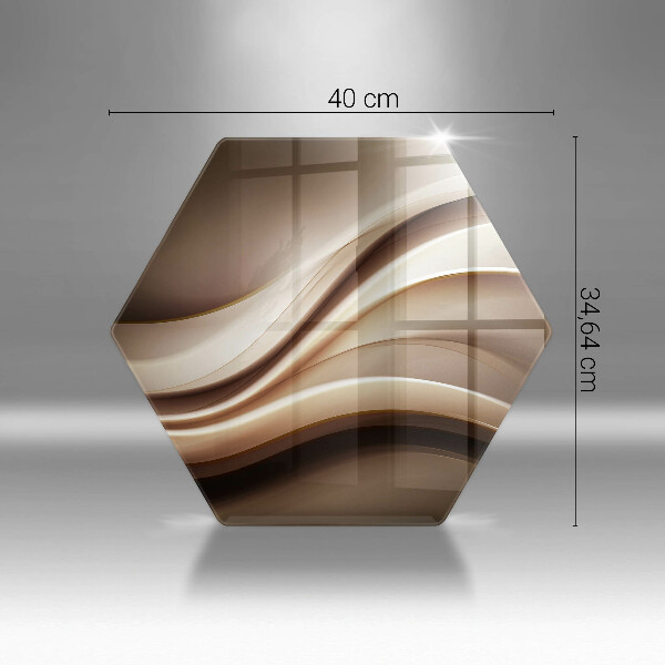 Tábua de corte de vidro Linhas suaves de abstração