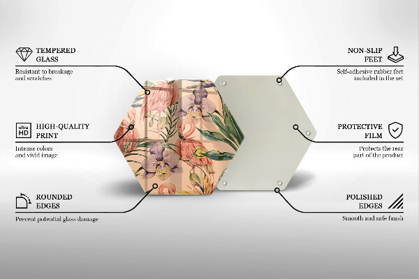 Tábua para corte Ilustração de flamingos