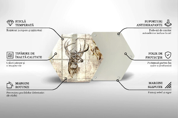 Tábua para cozinha Ilustração de animal veado