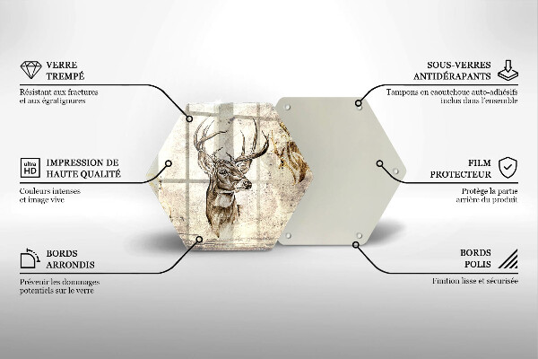 Tábua para cozinha Ilustração de animal veado