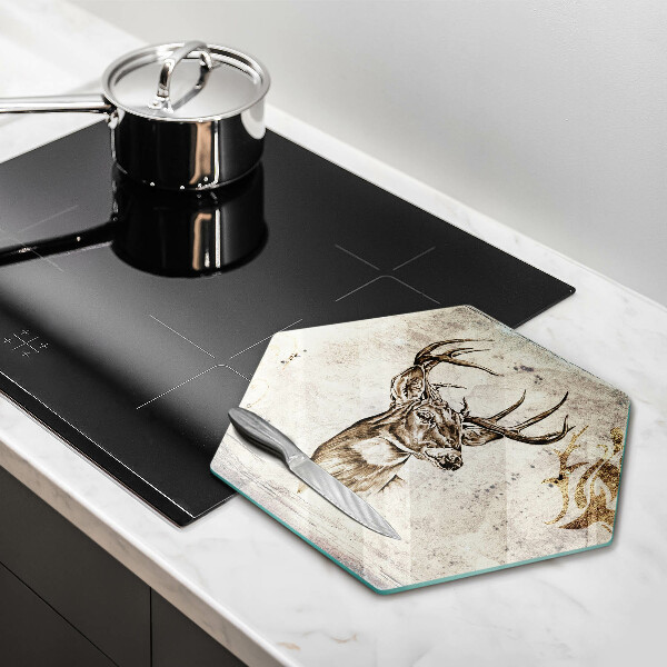 Tábua para cozinha Ilustração de animal veado