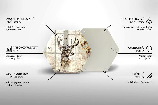 Tábua para cozinha Ilustração de animal veado