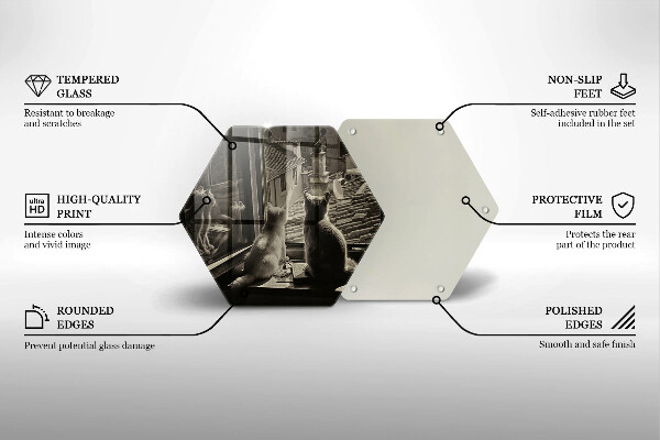 Tábua de cortar Cidade dos gatos e janela