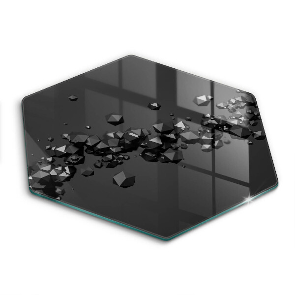 Tábua de cortar de vidro Abstracția Formelor 3D