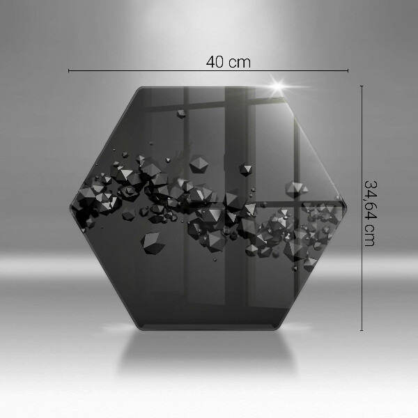 Tábua de cortar de vidro Formas abstratas 3D