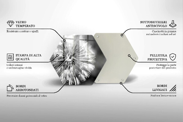 Tábua de cortar alimentos Dente-de-leão delicado