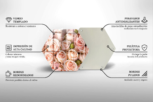 Tábua cozinha Buquê de rosas delicadas