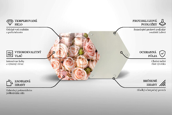 Tábua cozinha Buquê de rosas delicadas