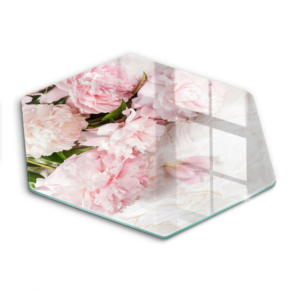 Tábua de vidro Flores delicadas de rosas