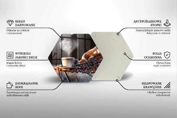 Tábua de corte Uma xícara de café e um coração