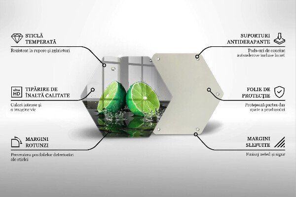 Tábua cozinha Limões suculentos e água