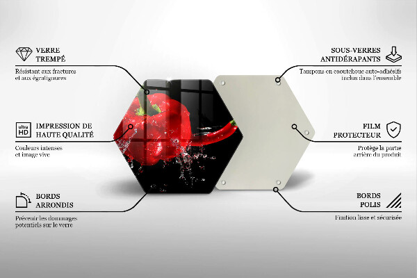 Tábua para cozinha Pimentões vermelhos em água