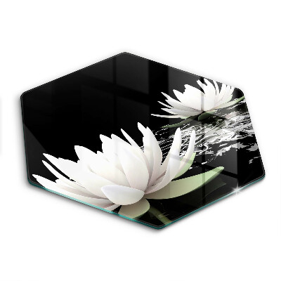 Tábua cozinha Lírios brancos na água