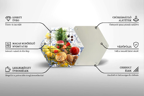 Tábua para cozinha Frutas suculentas e água