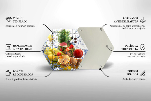Tábua para cozinha Frutas suculentas e água