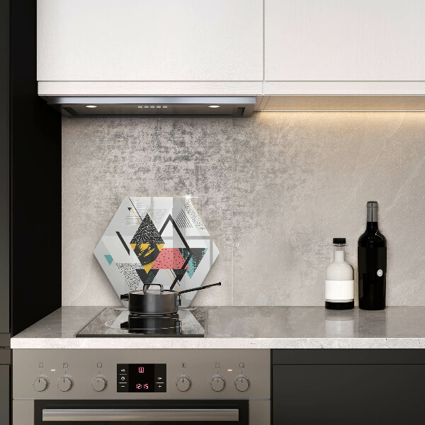 Tábua de cortar de vidro Triângulos abstratos