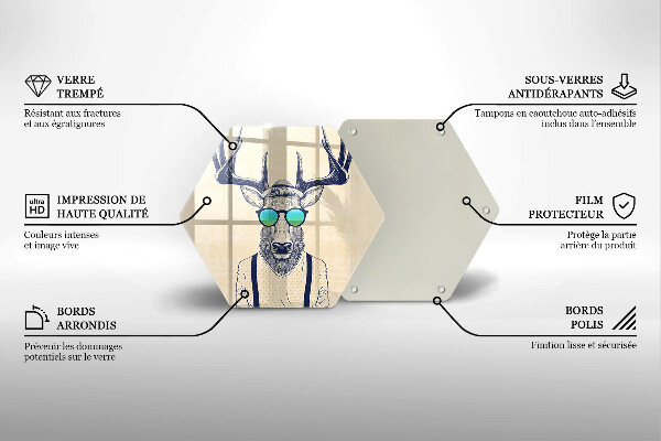 Tábua de cortar de vidro Ilustração do Homem-Veado