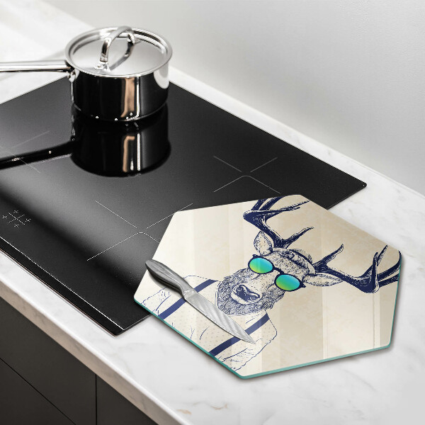 Tábua de cortar de vidro Ilustração do Homem-Veado