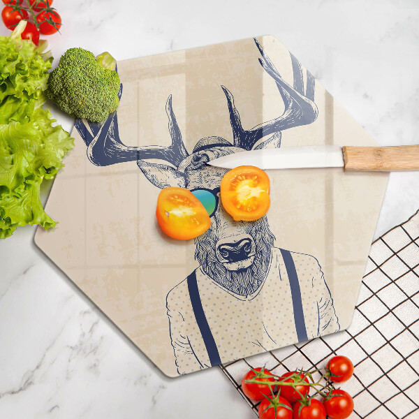 Tábua de cortar de vidro Ilustração do Homem-Veado