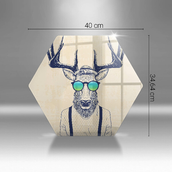 Tábua de cortar de vidro Ilustração do Homem-Veado