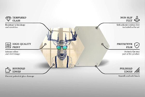 Tábua de cortar de vidro Ilustração do Homem-Veado