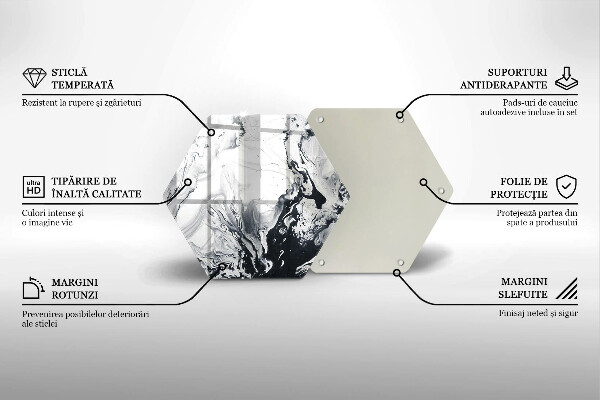 Tábua de corte de vidro Abstração de tinta