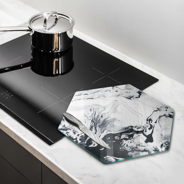 Tábua de corte de vidro Abstração de tinta