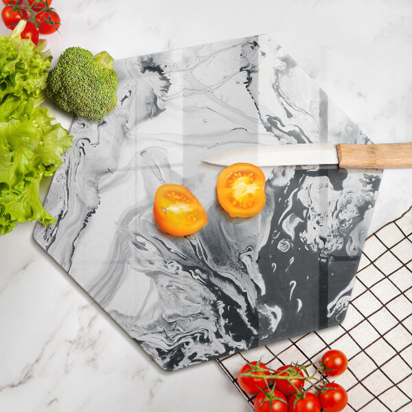 Tábua de corte de vidro Abstração de tinta