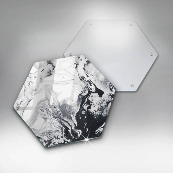 Tábua de corte de vidro Abstração de tinta