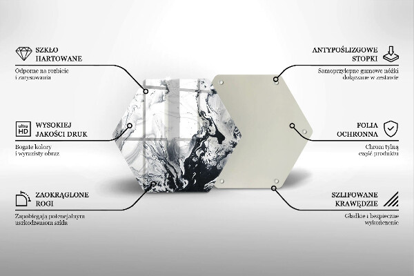Tábua de corte de vidro Abstração de tinta