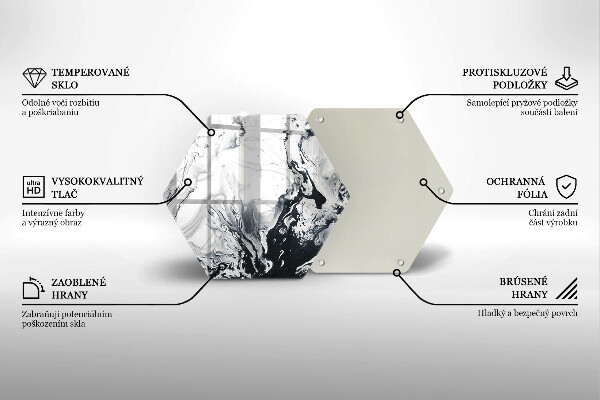 Tábua de corte de vidro Abstração de tinta